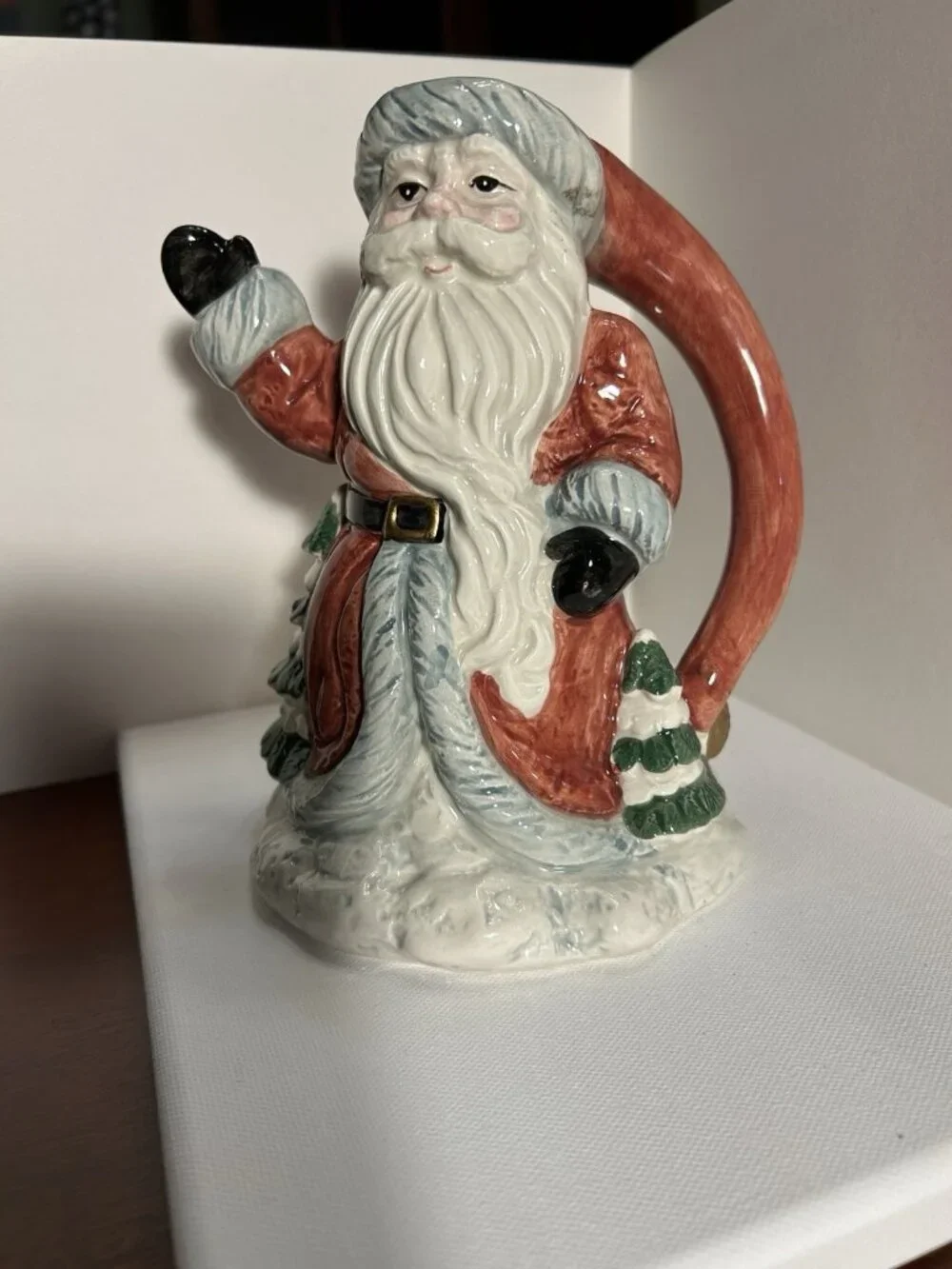OCI Vintage Santa Candle Holder Christmas Decor Old Fashioned Santa